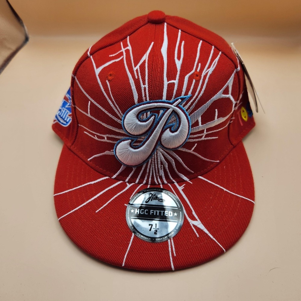 Philadelphia Stars Hat Cap Fitted Mens 7 1/2 Red Baseball Negro Leagues Headgear